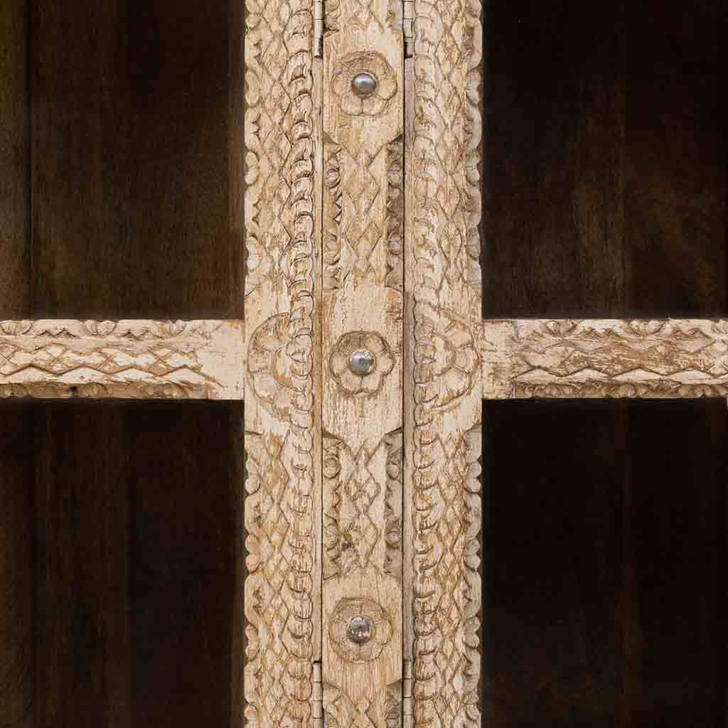 APARADOR DALIAN ARTESANAL GRAN FORMATO BLANCO ENVEJECIDO image 7