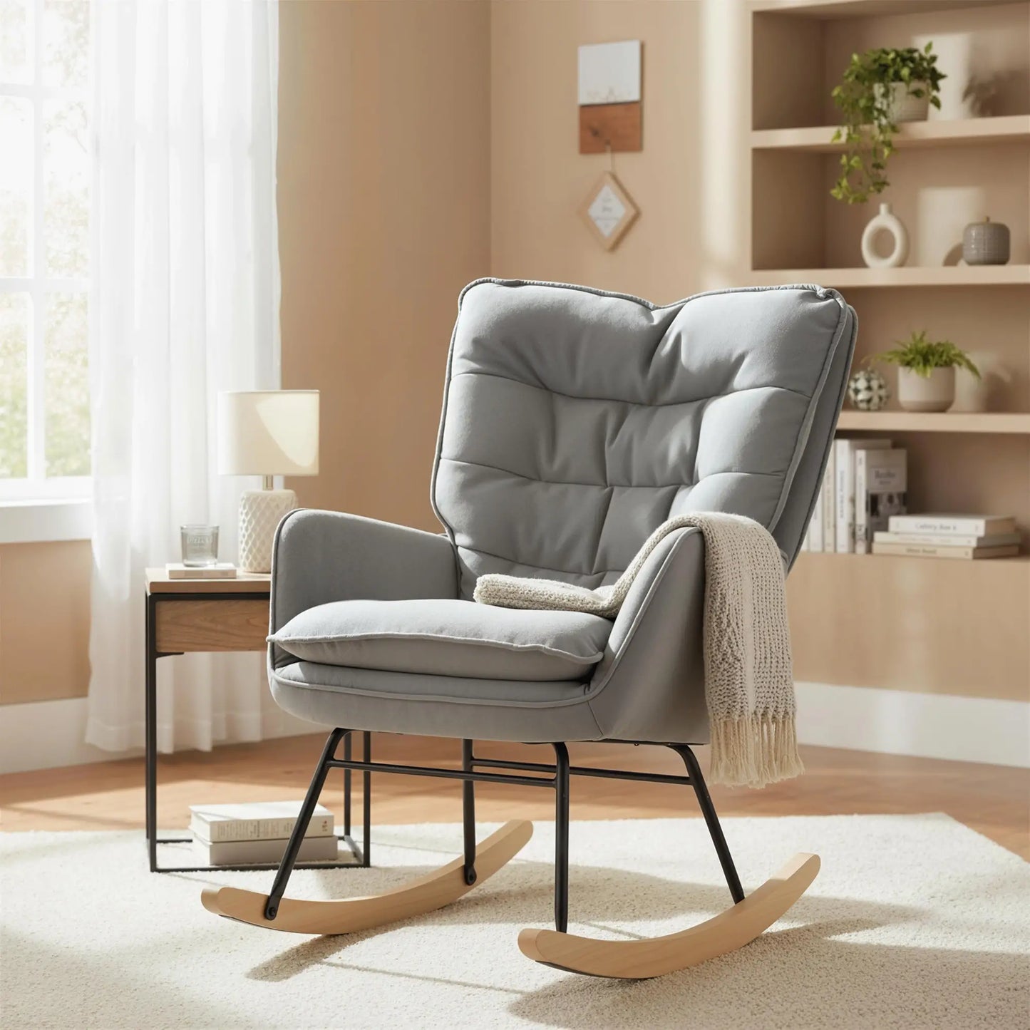 SILLA MECEDORA NUBA RELAX · BALANCÍN DE MADERA DE HAYA · IDEAL LACTANCIA image 11