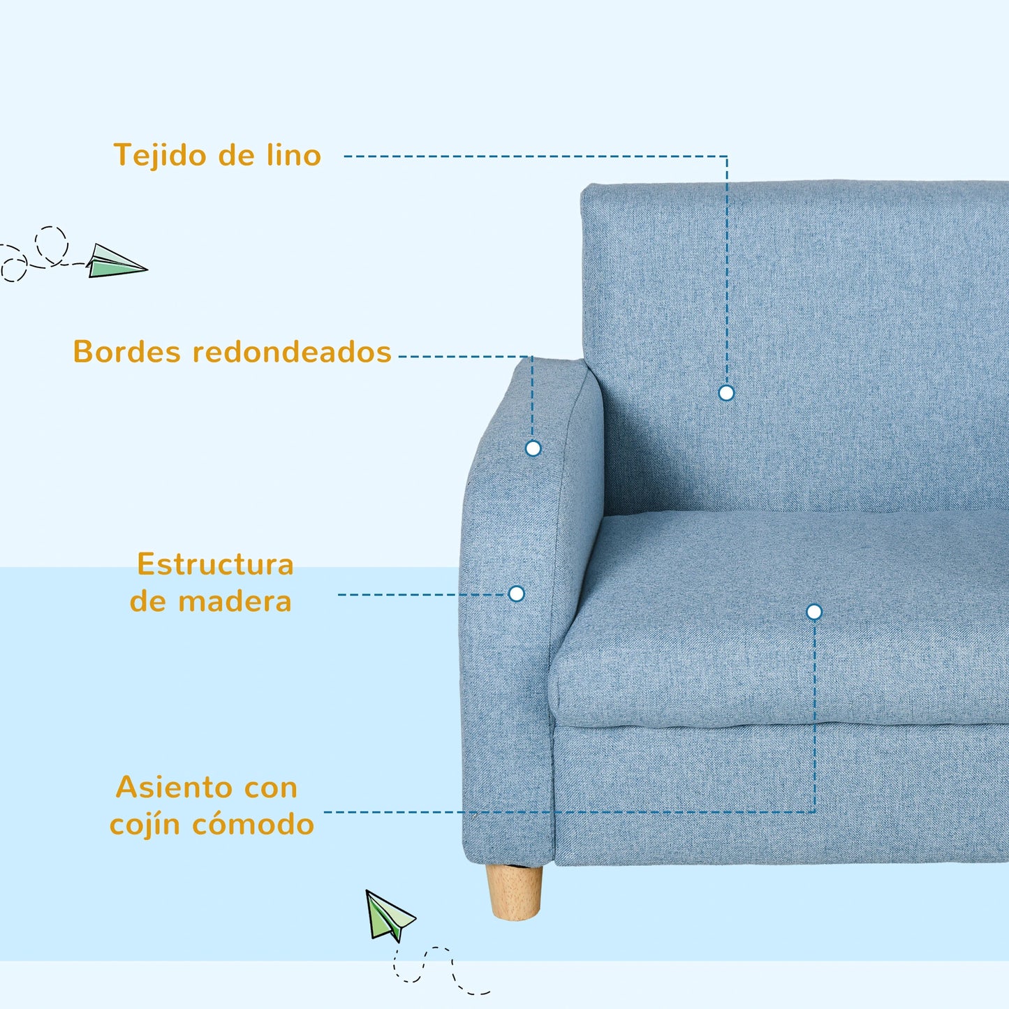 SILLÓN INFANTIL CIELO KIDS – MINI SOFÁ PARA NIÑOS image 9