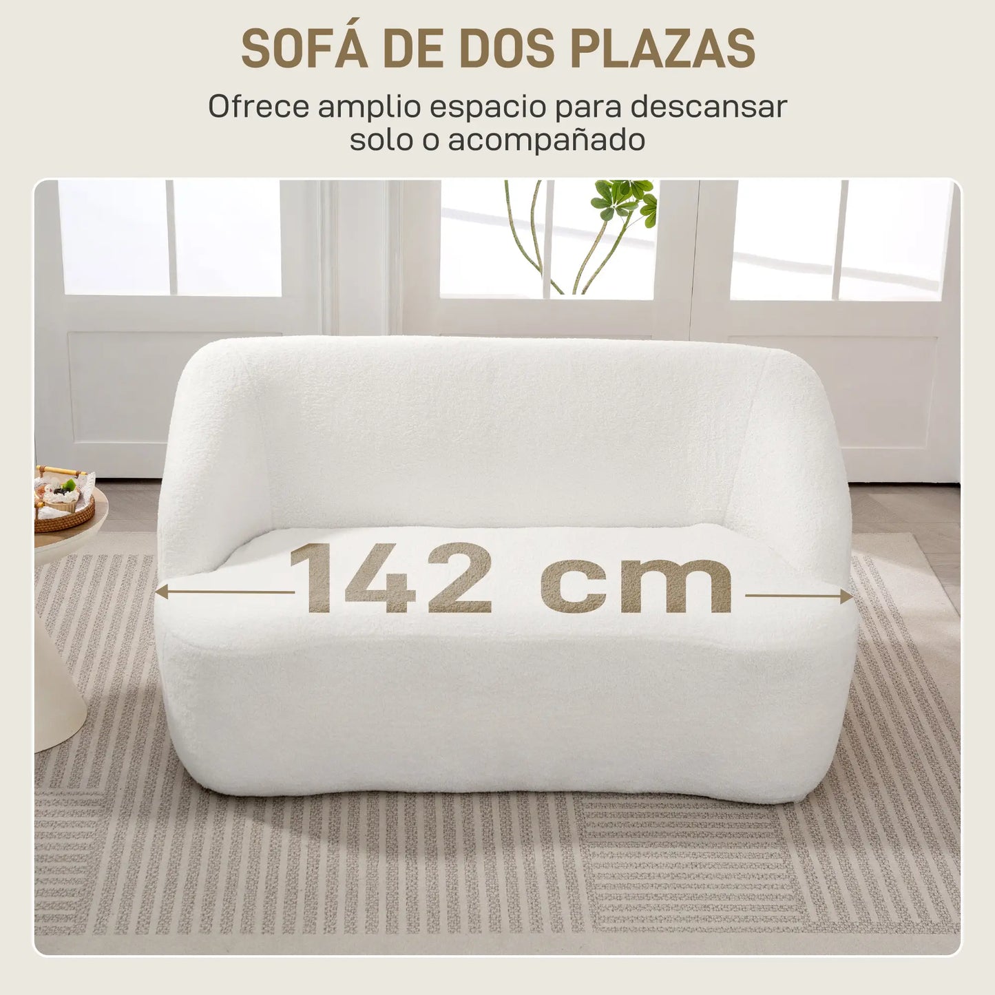 SOFÁ 2 PLAZAS MODELO NUVOLA BORREGUITO image 9