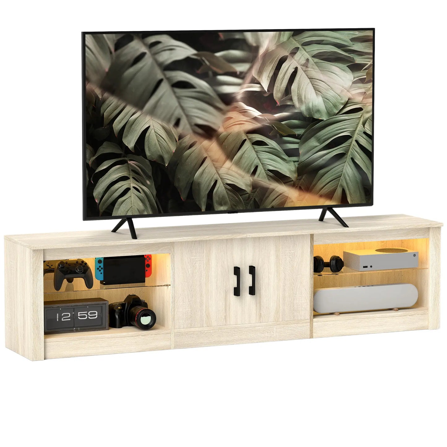 Mueble TV Moderno Roble 180 cm con LED RGB image 10