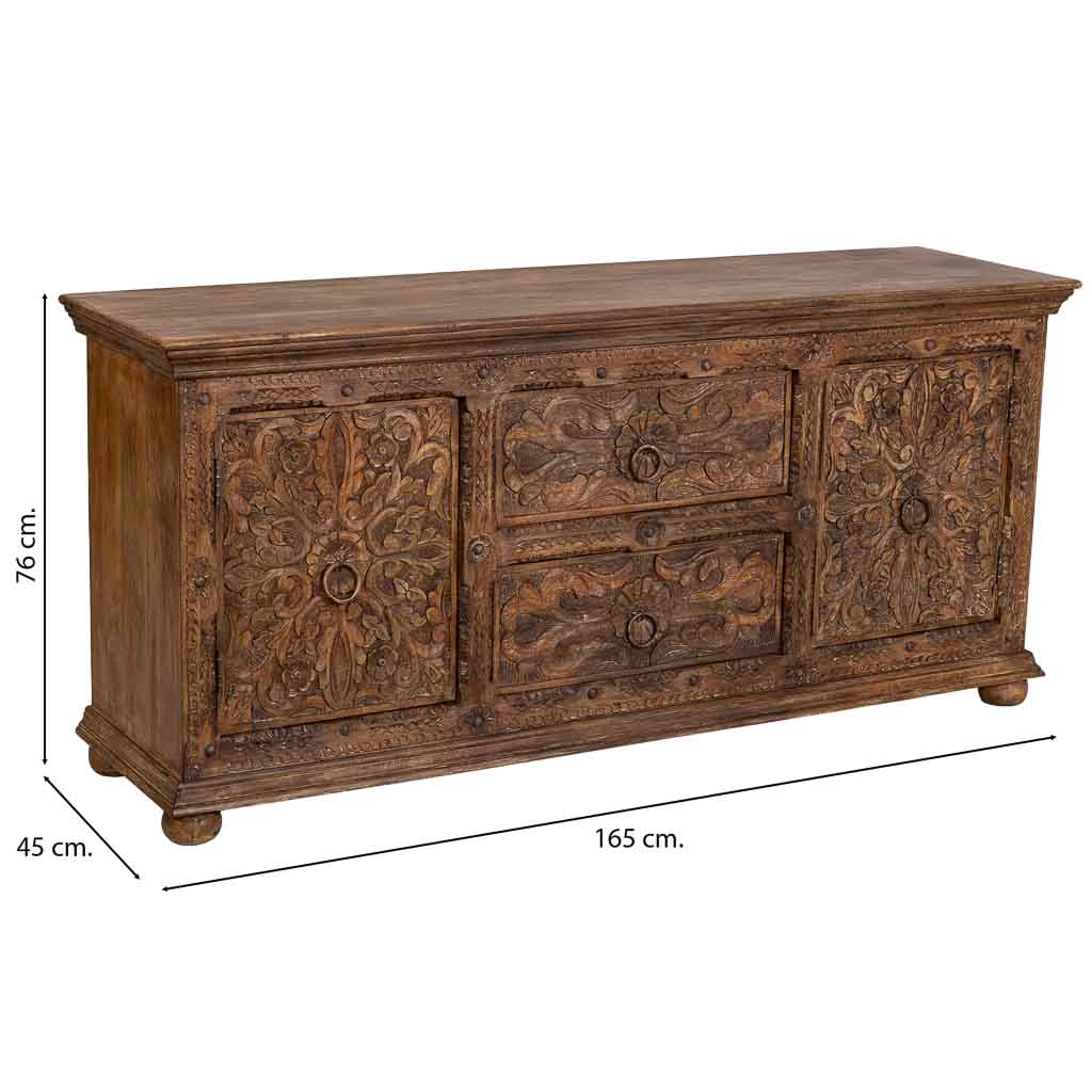 APARADOR DALIAN BROWN PATINA ARTESANAL image 7