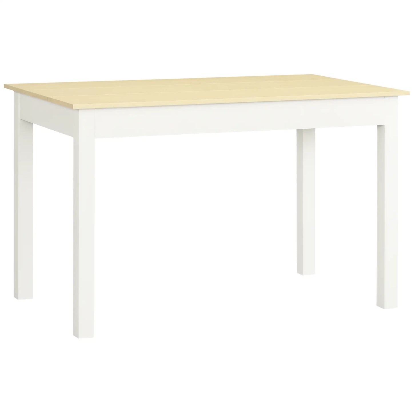 MESA DE COMEDOR PARA 4-6 PERSONAS – ROBLE Y BLANCO image 8
