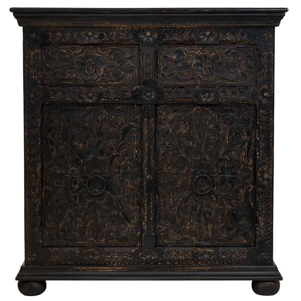 APARADOR DALIAN BLACK ARTESANAL 2 CAJONES Y 2 PUERTAS image 7