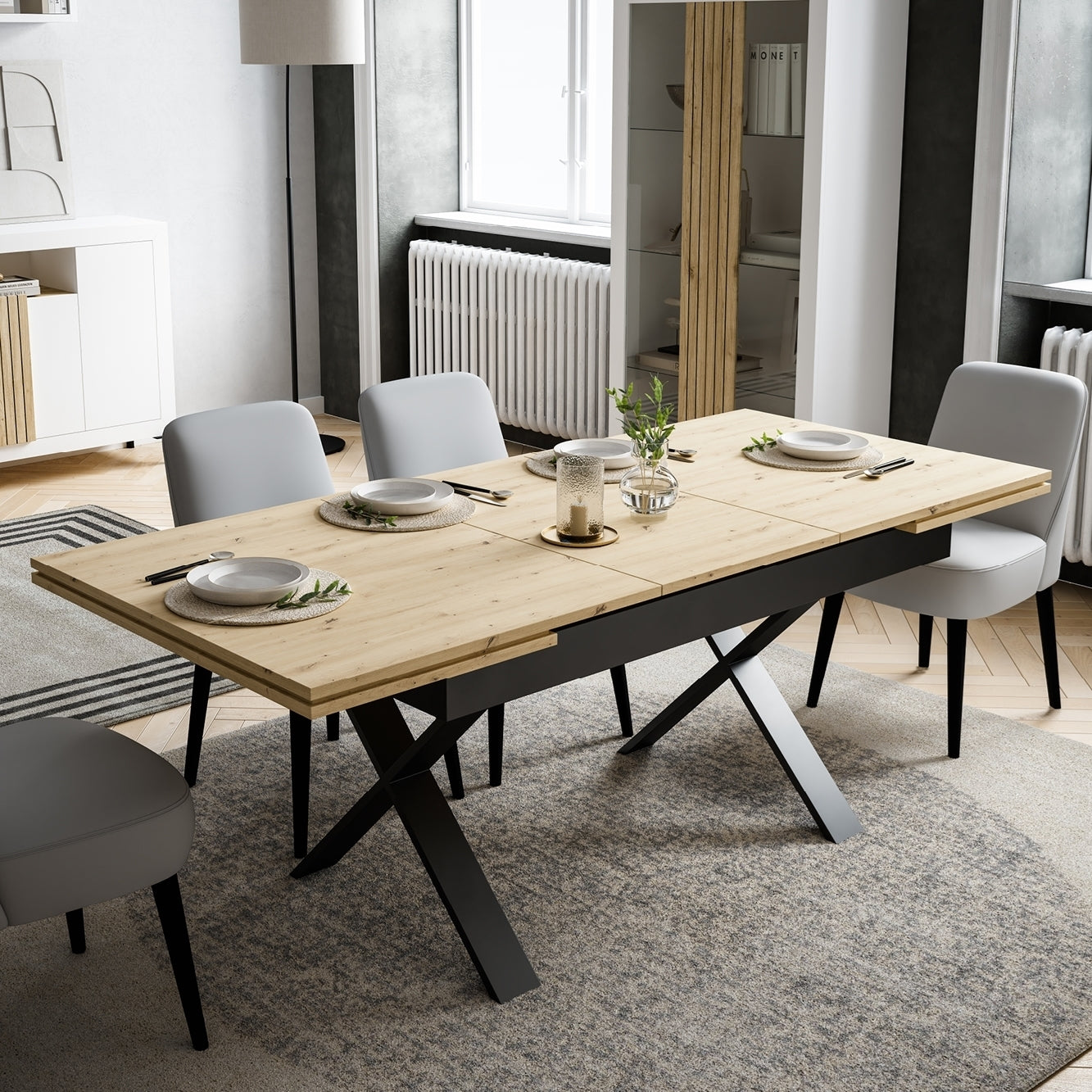 Mesa extraíble comedor cruceta 150/200 image 1