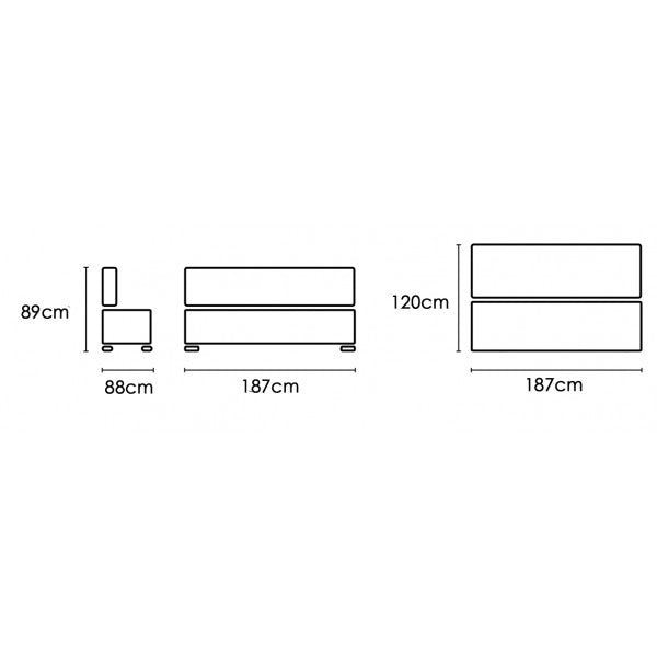 SOFÁ CAMA CLIC-CLAC CEMENTO CESTO URBAN image 4