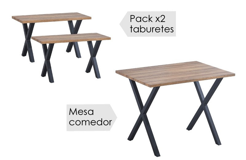 Conjunto mesa + 2 taburetes Videl image 1