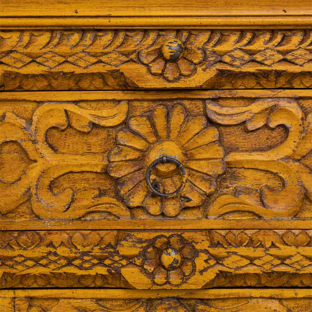 APARADOR DALIAN YELLOW ARTESANAL 3 CAJONES Y 2 PUERTAS image 7