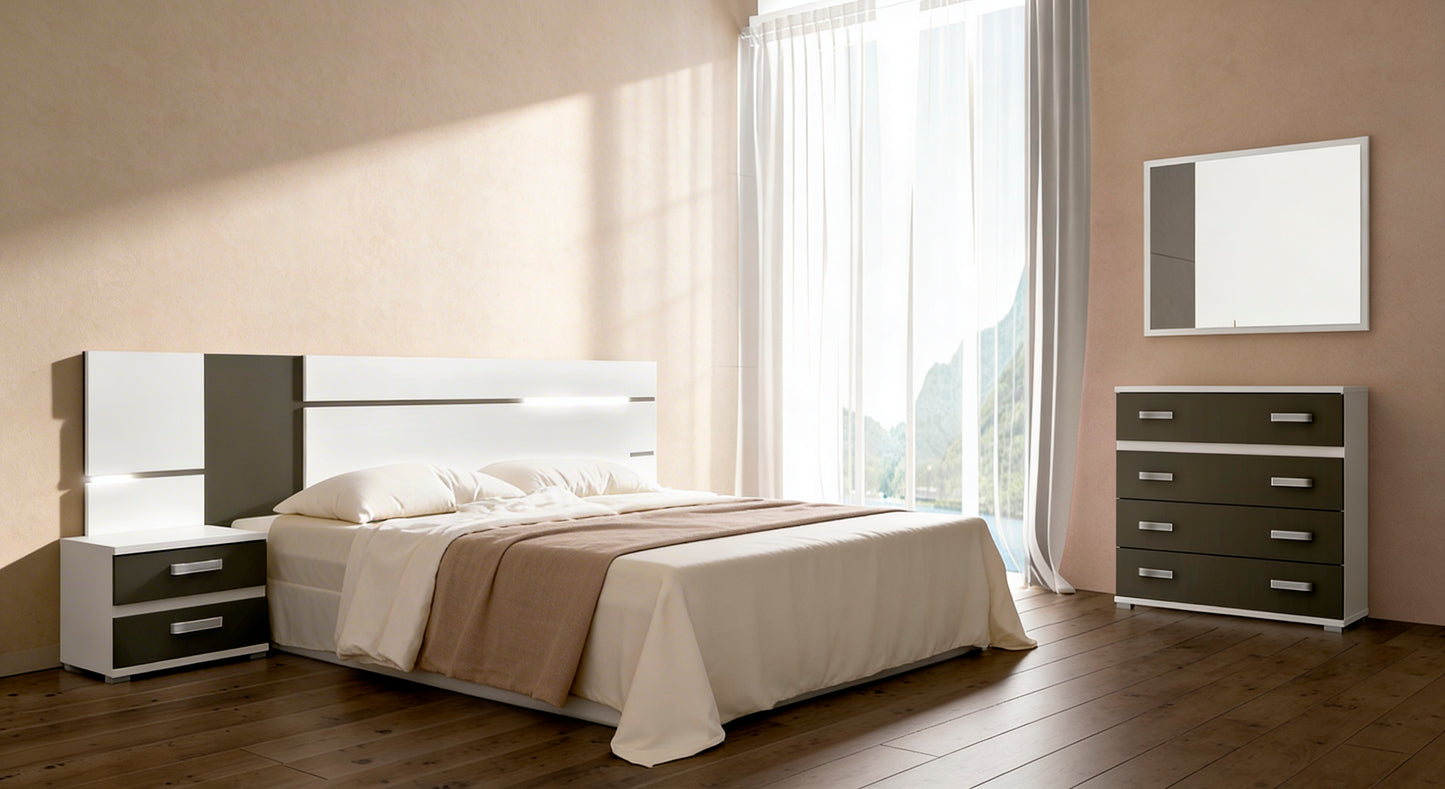 🛏️ DORMITORIO DE MATRIMONIO CABRA AMBIENTE 02 – MODERNO, ELEGANTE Y CON LED