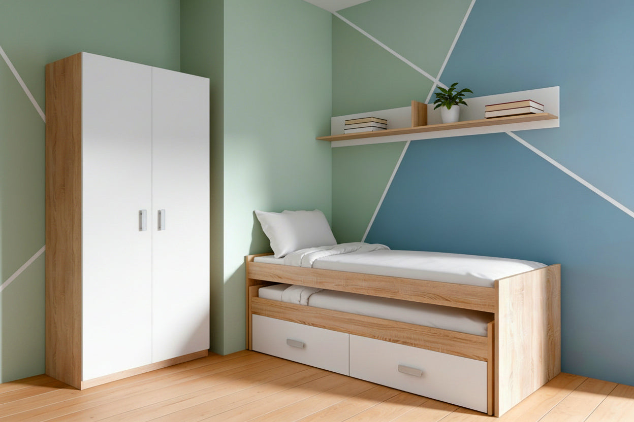 🛏️ DORMITORIO JUVENIL CHAMPION AMBIENTE 04 – COMPLETO, MODERNO Y CON GRAN CAPACIDAD