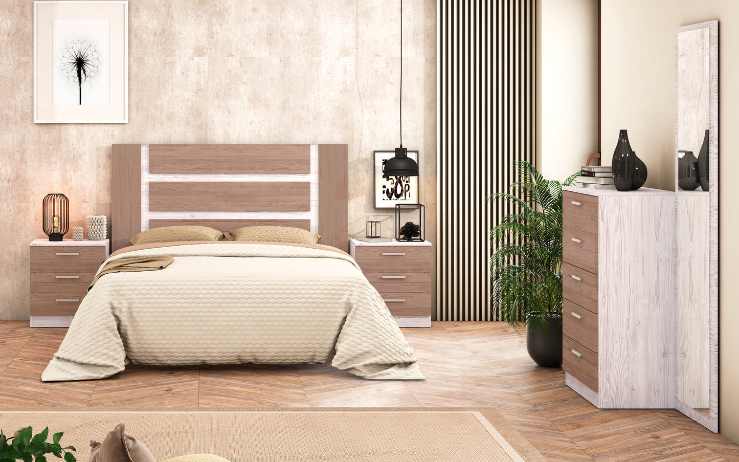 🛏️ DORMITORIO MONIKA 03 · DISEÑO ACTUAL, ALMACENAJE Y ELEGANCIA