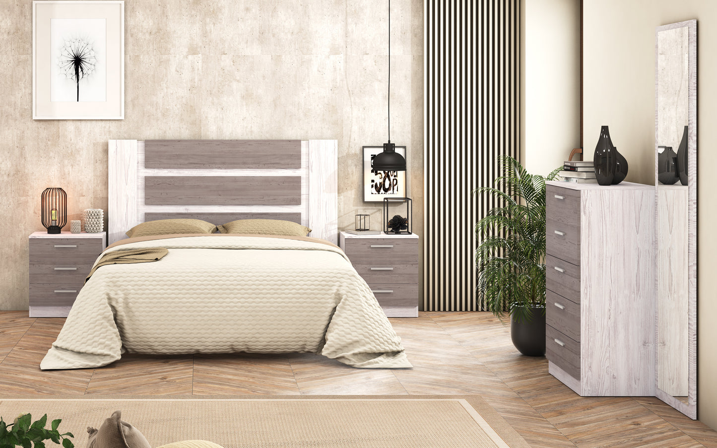Dormitorio de Matrimonio MONIKA – Ambiente 03 - JAM MUEBLES