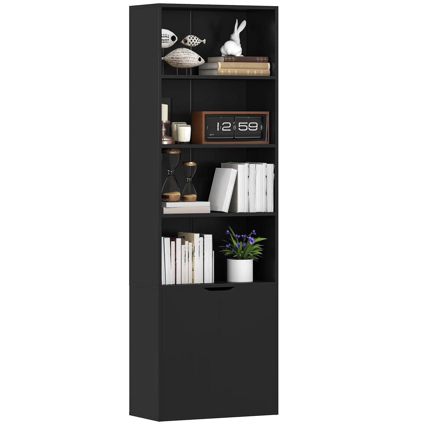📚 Librería Vertical NEXUS – 6 Niveles con Puerta 180 cm