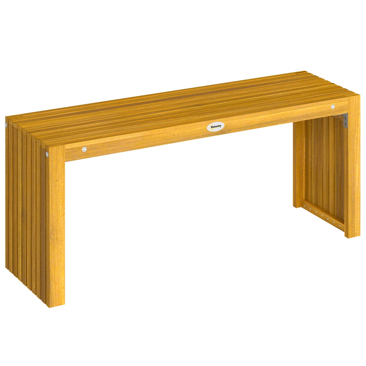 🌿 Banco de Jardín Modelo Acacia Pure 2 Plazas Madera Natural Sin Respaldo