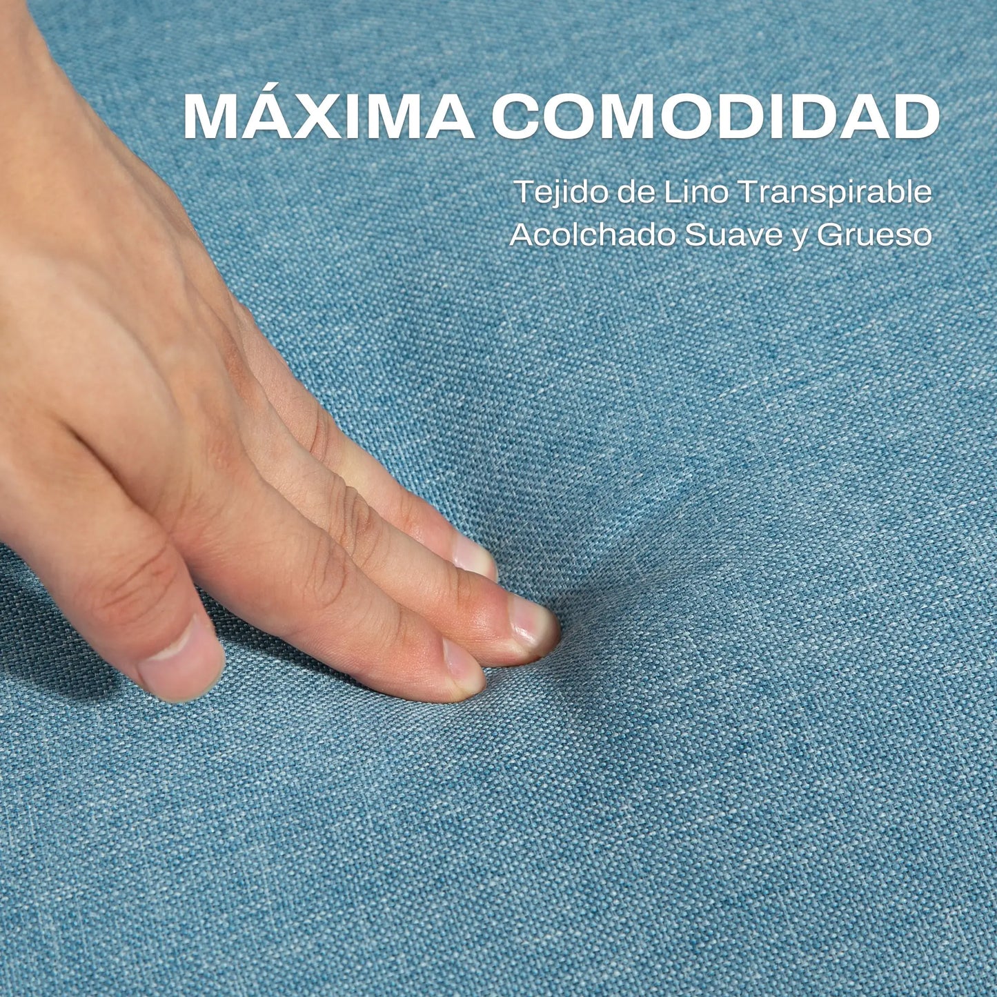 SOFÁ CAMA 3 PLAZAS MODELO MARINA – AZUL POLVO image 9