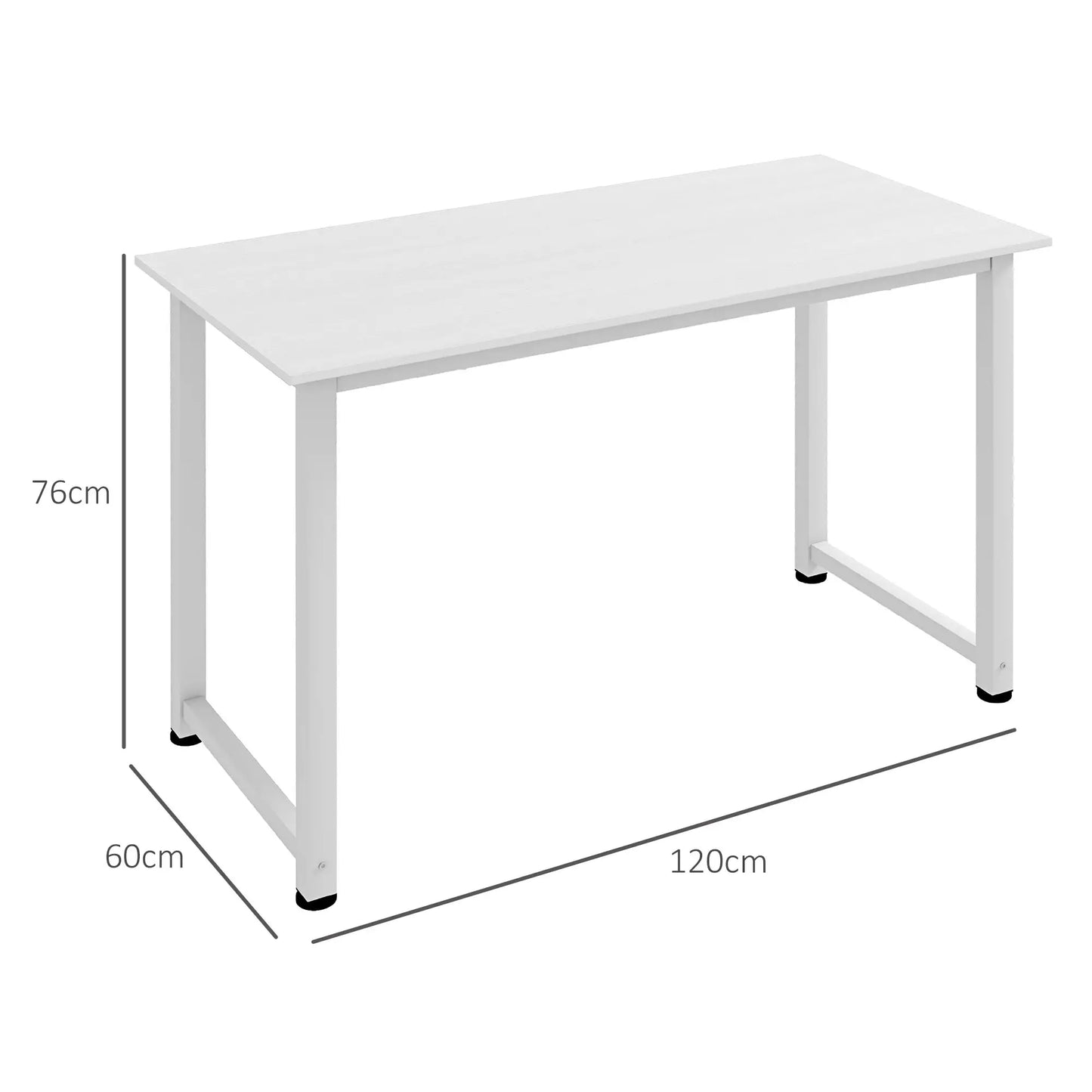 MESA DE ESCRITORIO MODERNA NORDIC STEEL 120x60 CM BLANCO image 9