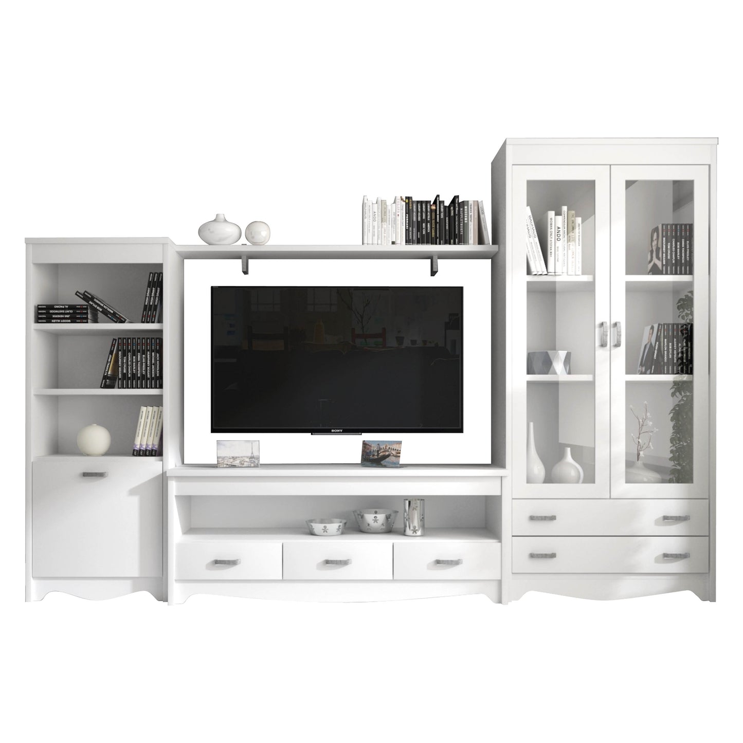 Mueble de Salón Modular MODELO BOREAL – 285 cm Blanco image 1