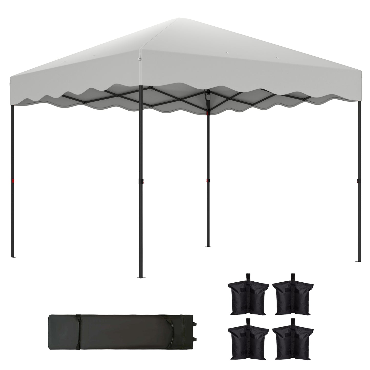 CARPA PLEGABLE DE JARDÍN AURA SHADE 3X3 BLANCA image 9