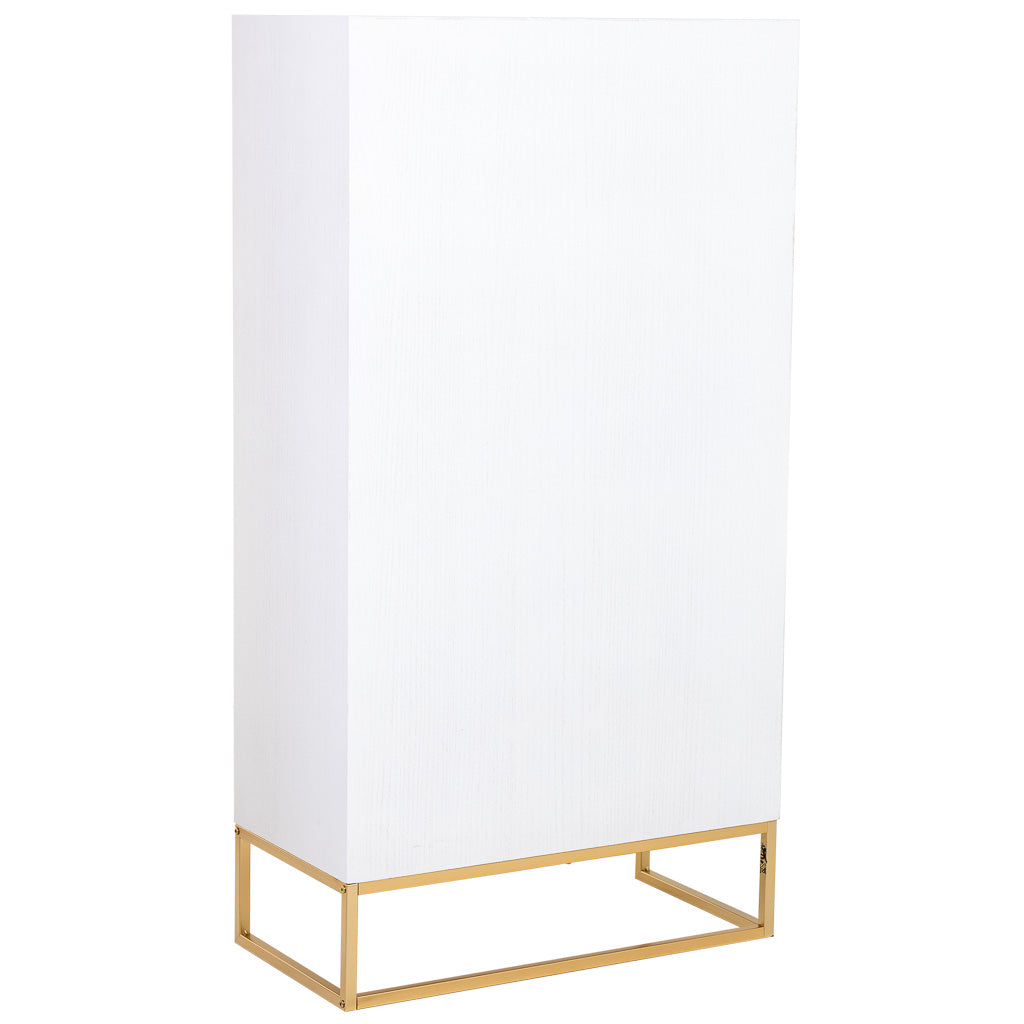ARMARIO MARTA DE MADERA Y METAL BLANCO 2 PUERTAS Y 1 CAJĆN image 7