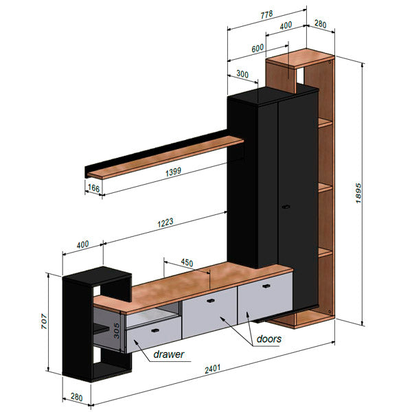 COMPOSICION DEONIS - 240 cm. image 2
