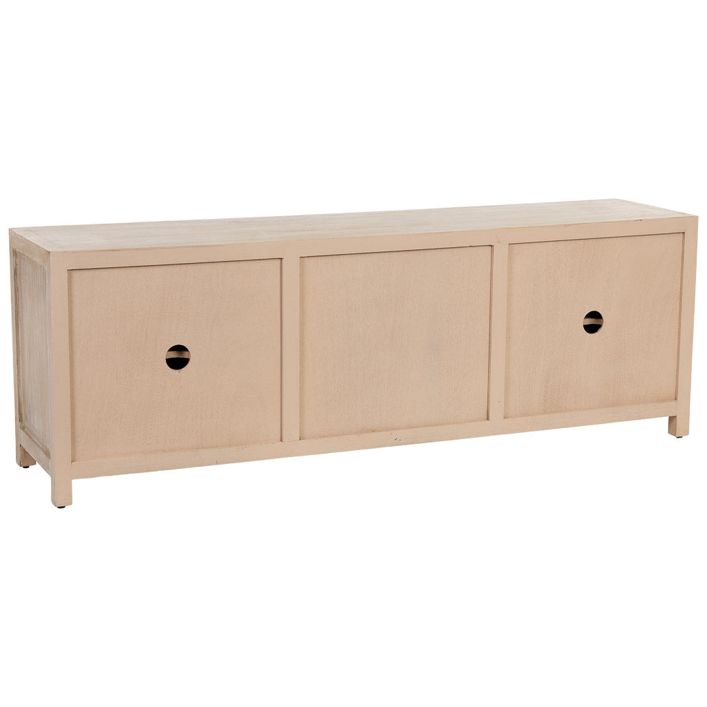 MUEBLE BAJO ALMA DE MADERA BLANCA 2 PUERTAS + 2 CAJONES image 8