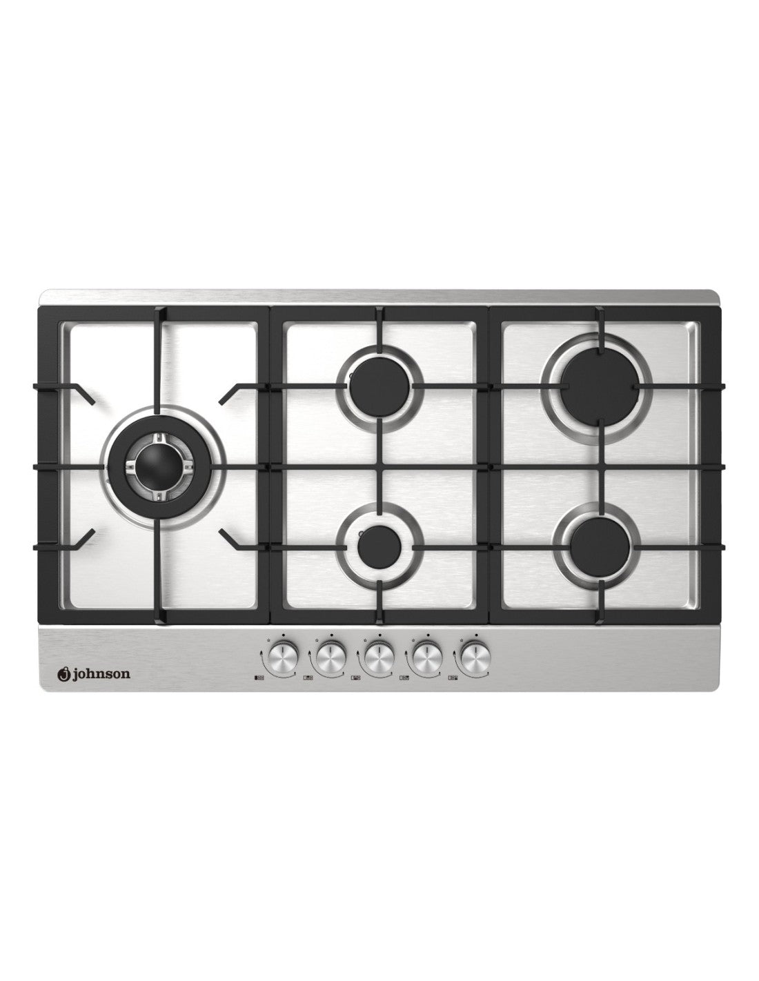 🔥 Encimera de Gas Johnson JAMA590BX Inox – 90 cm con 5 Fuegos y Triple Llama