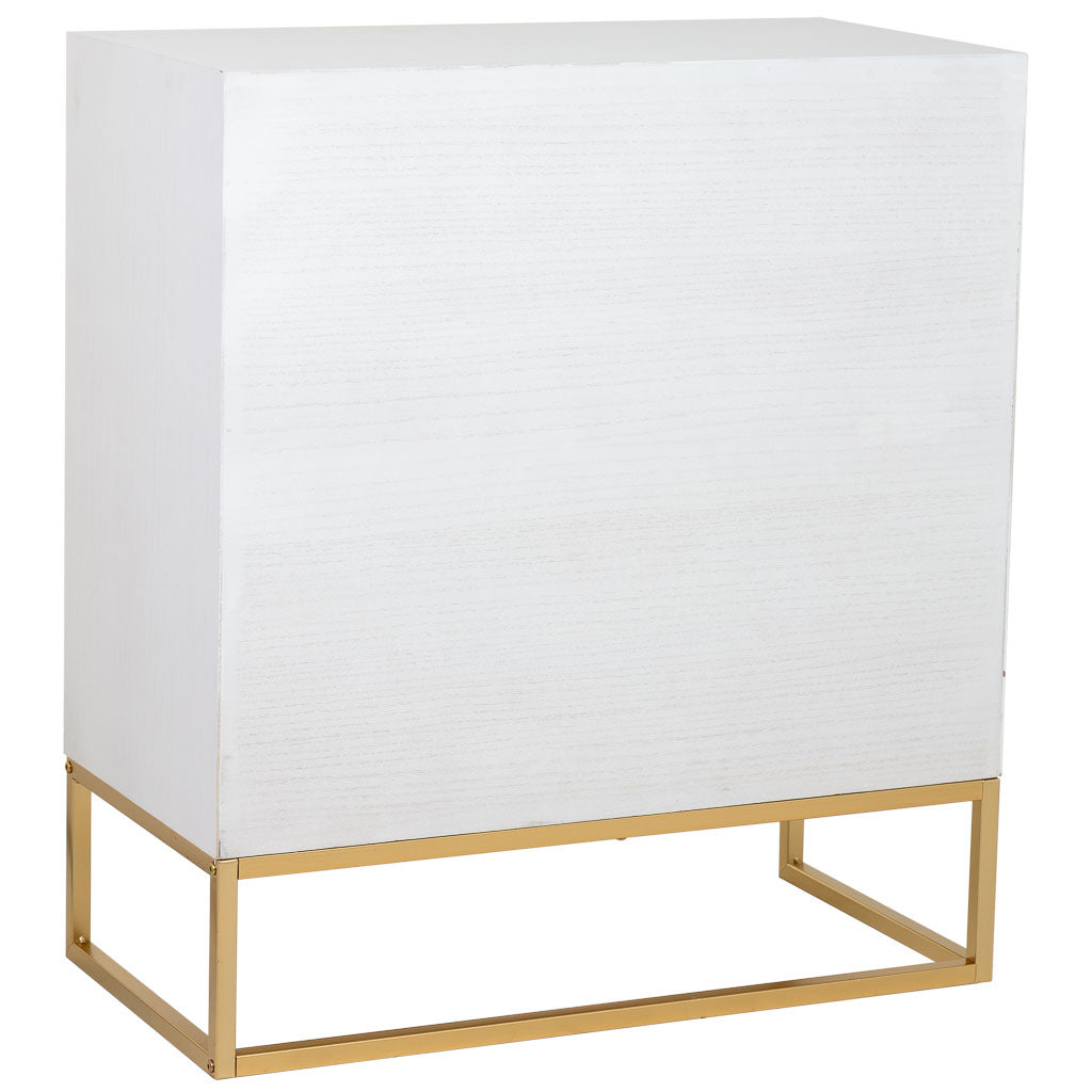 APARADOR MARTA DE MADERA Y METAL BLANCO 2 PUERTAS image 6