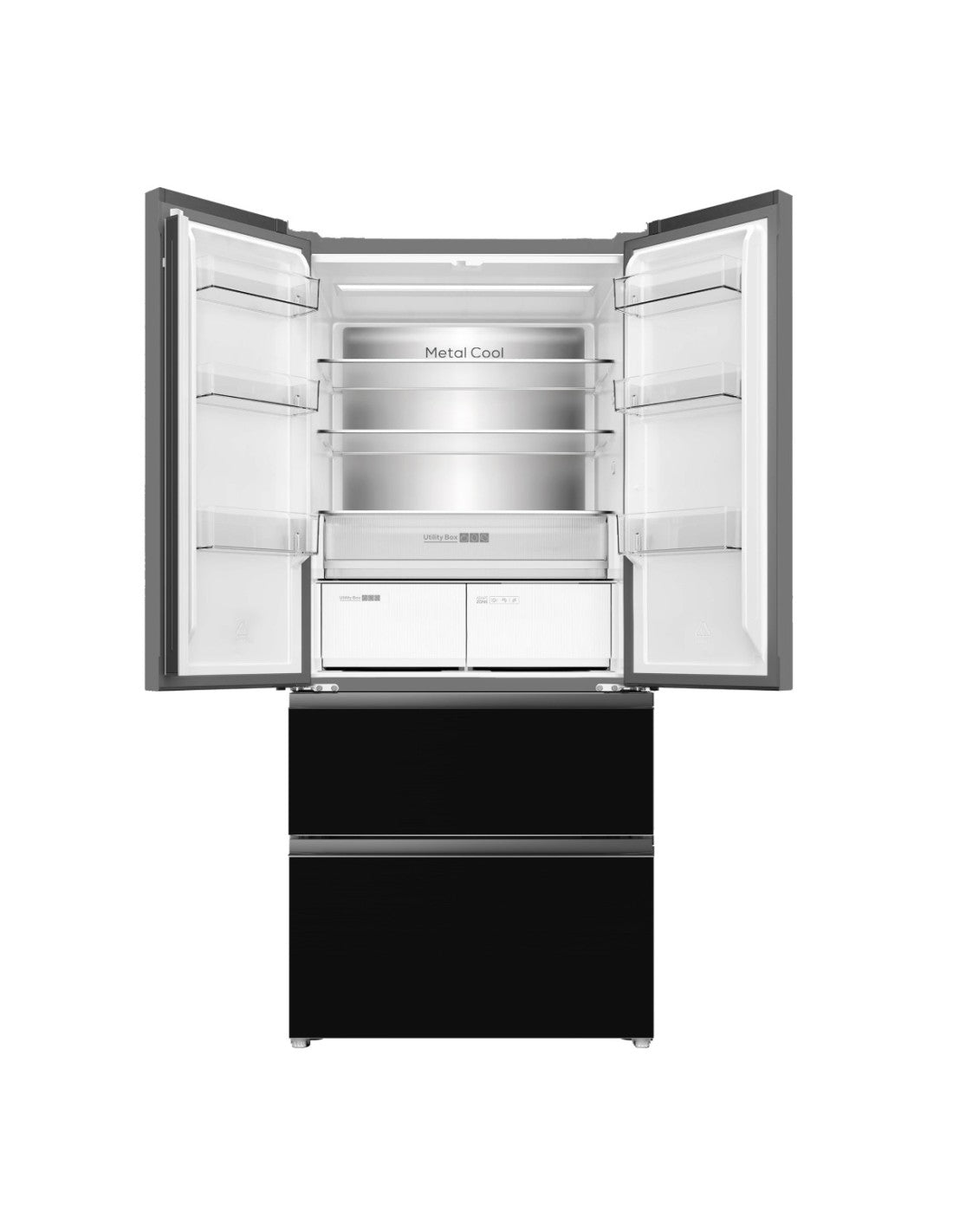 ❄️ Frigorífico Francés Johnson JRFS1986ENGN 190 cm Cristal Negro – 532L No Frost Inverter