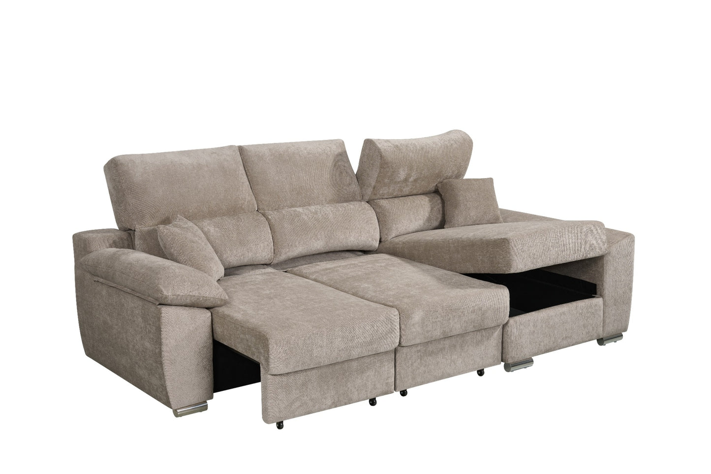 🛋️ CHAISE LONGUE CAMA PEDRO · EXTRAÍBLE · RECLINABLE · CON ARCÓN