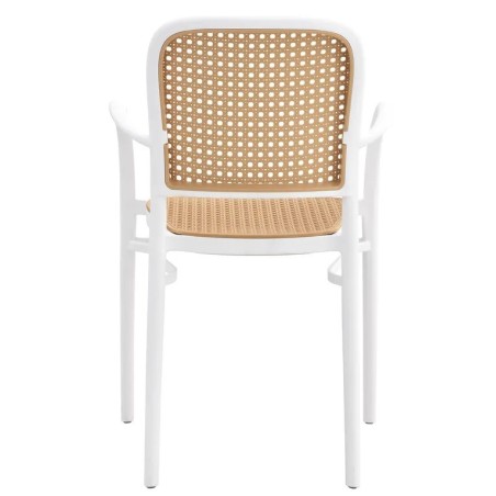 🪑 Sillón FUNCHAL 97 Blanco y Beige | Mobiliario Contract