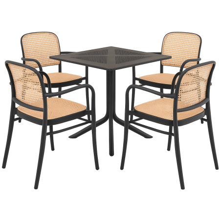 🪑 Sillón FUNCHAL 97 Negro y Beige | Mobiliario Contract