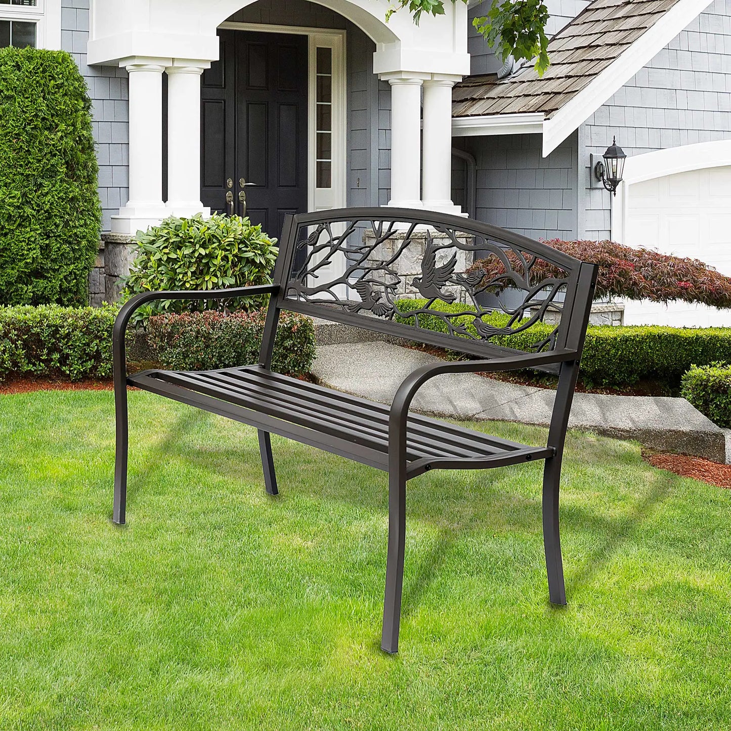 🌿 Banco de Jardín Modelo Bird Garden 2 Plazas Acero Diseño Decorativo