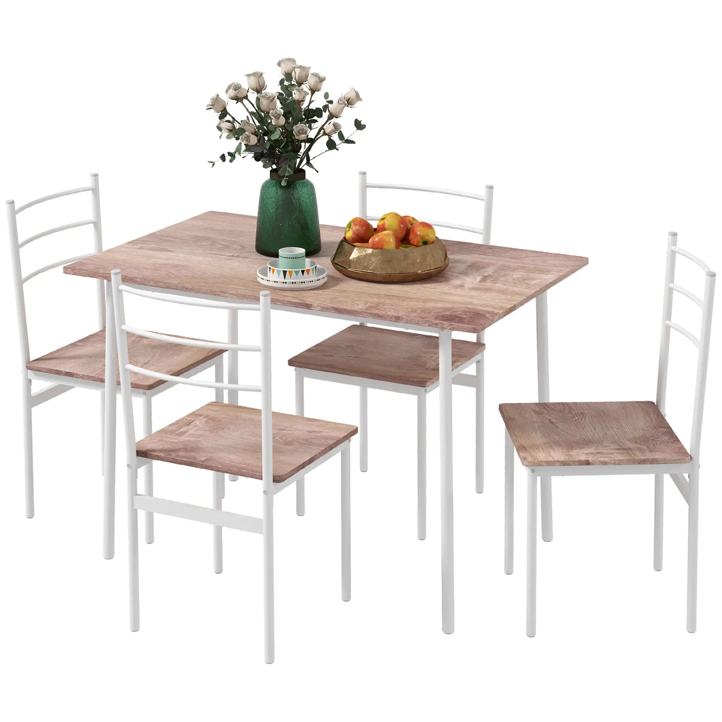 🍽️ Conjunto de Comedor NORDIC PLUS 110 cm – Mesa + 4 Sillas