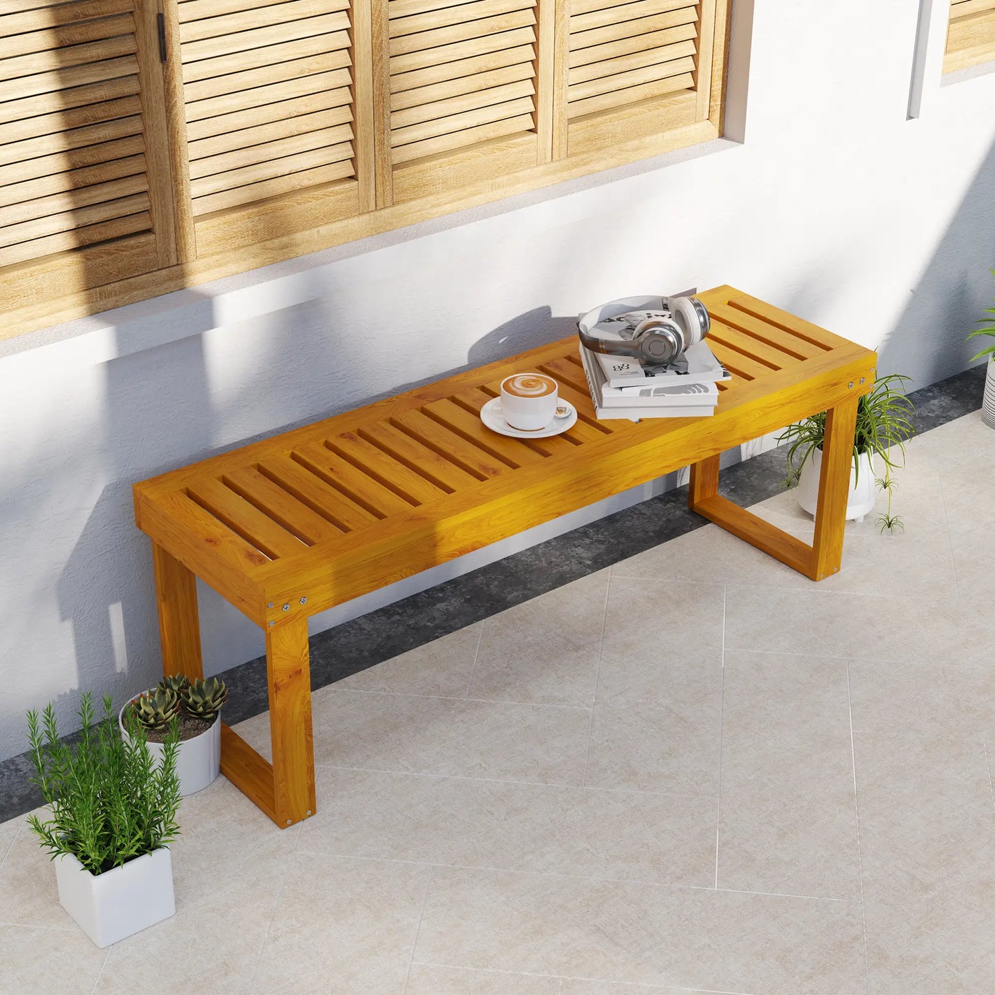 🌿 Banco de Jardín TEKA RELAX 120 cm 2 Plazas