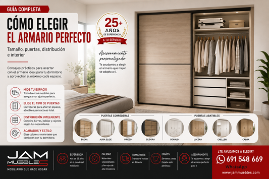 Cómo elegir el armario perfecto para tu dormitorio | JAM MUEBLES