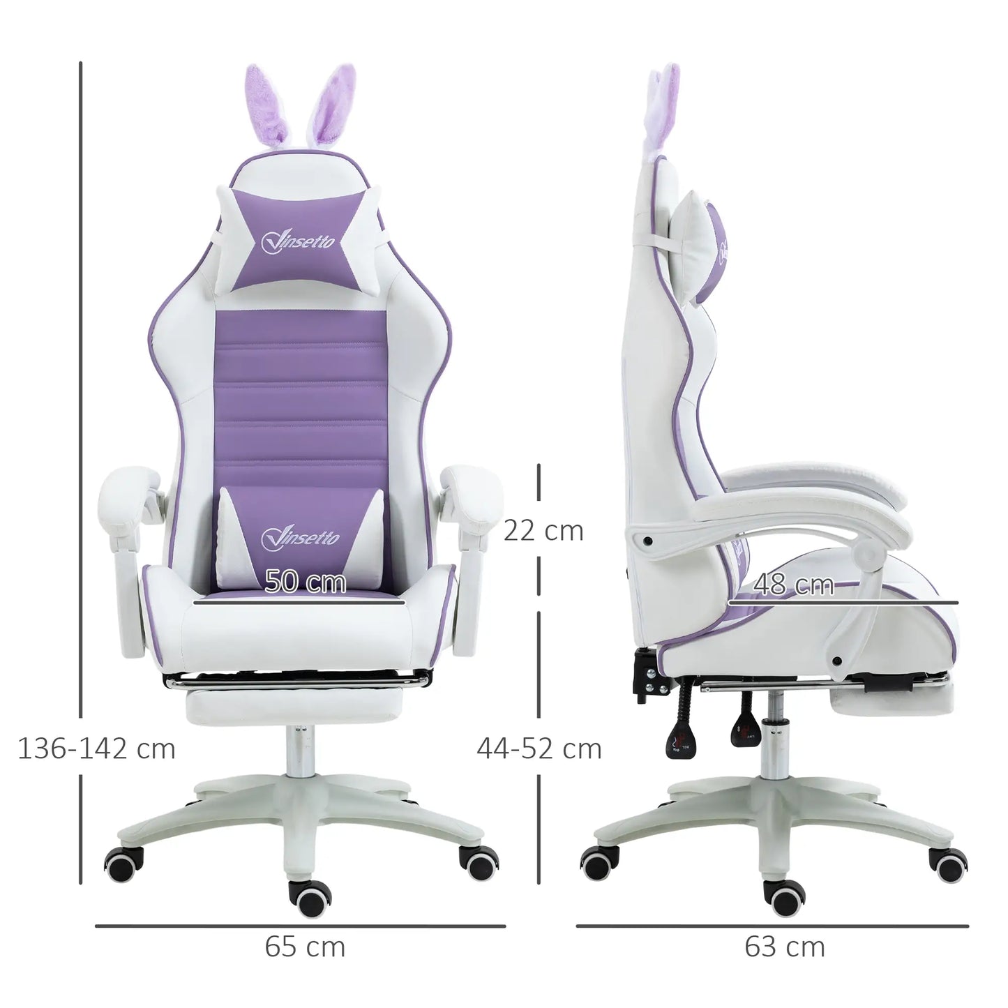 SILLA GAMER MODELO PURPLEBUNNY image 9