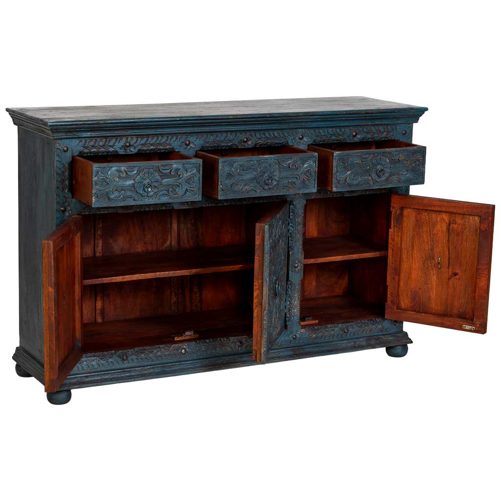 APARADOR DALIAN BLUE VINTAGE ARTESANAL image 1