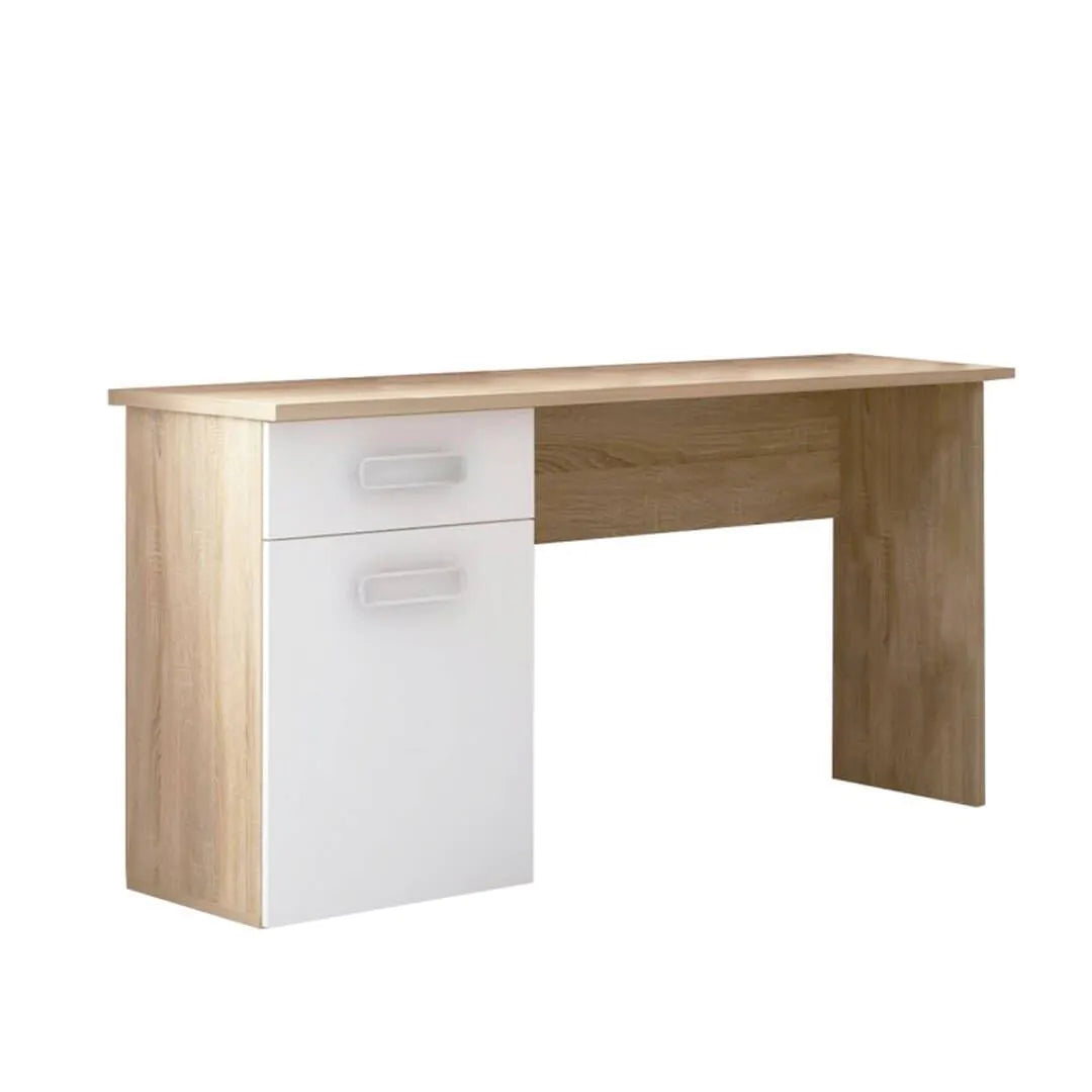 Mesa Estudio de 120 cm con Cajón y Puerta Cambrian/Blanco image 1