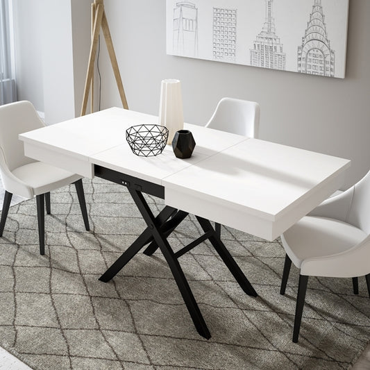 Mesa de Salón Convertible Motorizada con Aspas – Extensible 120/170x80 cm image 0