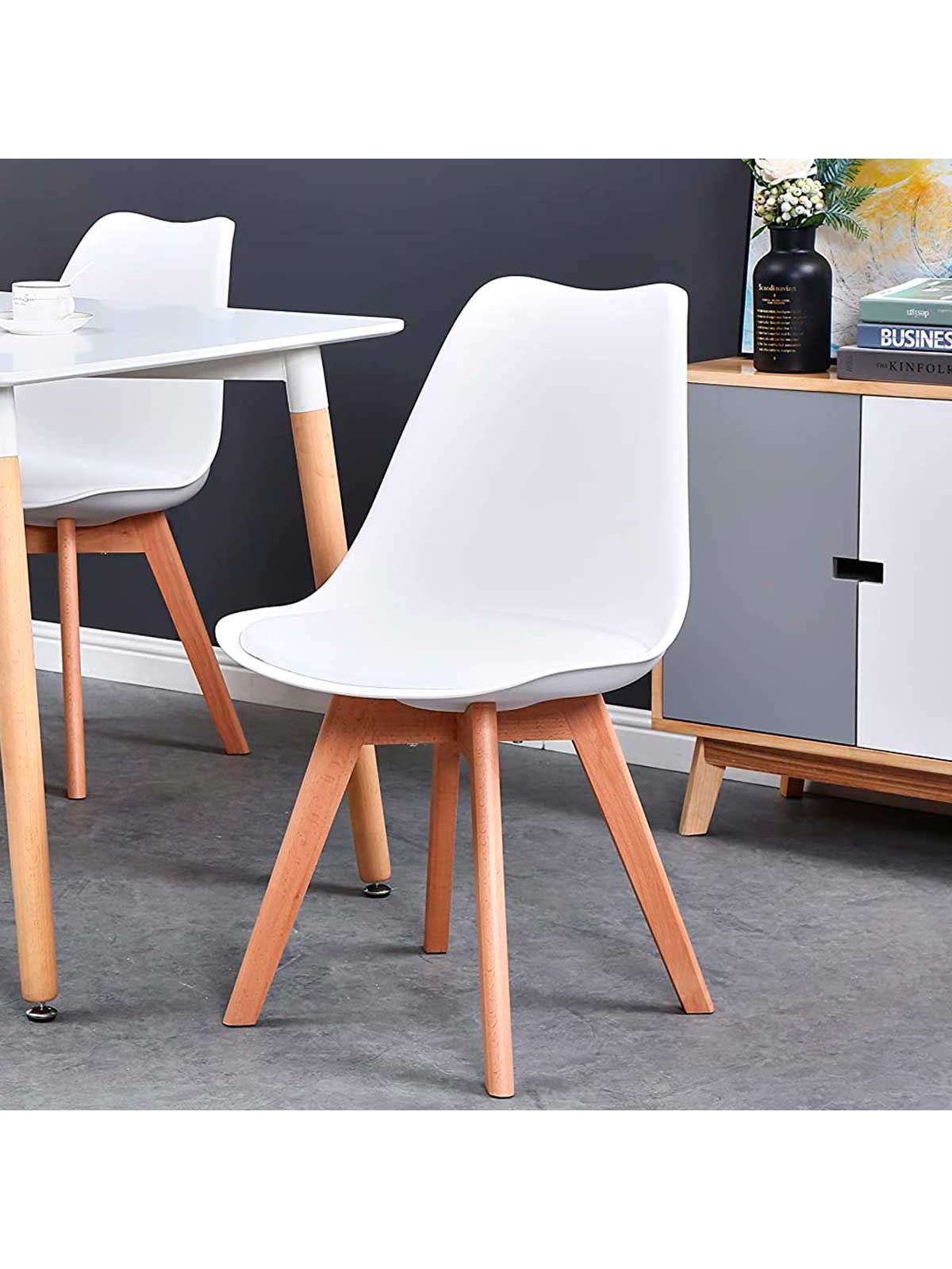 Silla Fina estilo nórdico patas de madera image 4