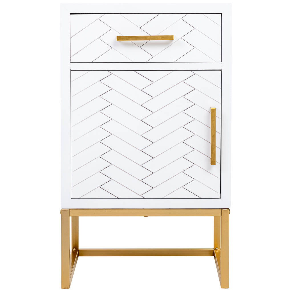 MESITA DE NOCHE BLANCA INDUSTRIAL MARTA ONE image 6