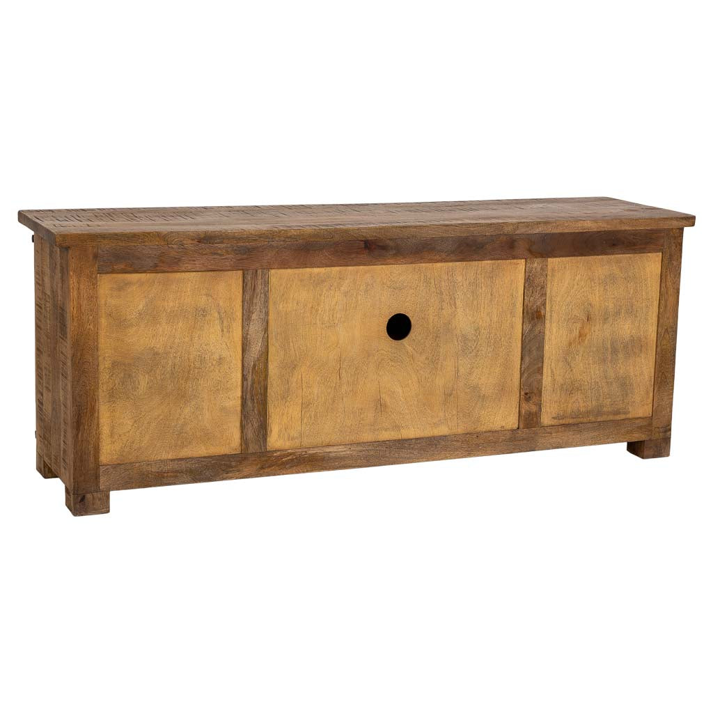 APARADOR ÓXIDO ARTESANAL DE MADERA MACIZA CON PUERTAS CORREDERAS Y 4 CAJONES image 7