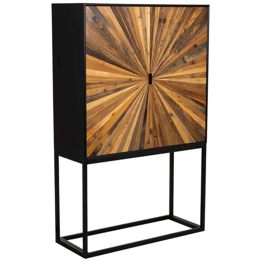 ARMARIO ALTO TAKI DE MADERA RECUPERADA NEGRA image 0