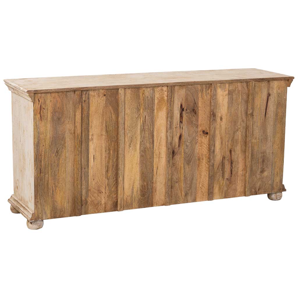 APARADOR DALIAN BLANCO ENVEJECIDO 2 PUERTAS Y HUECO CENTRAL image 5