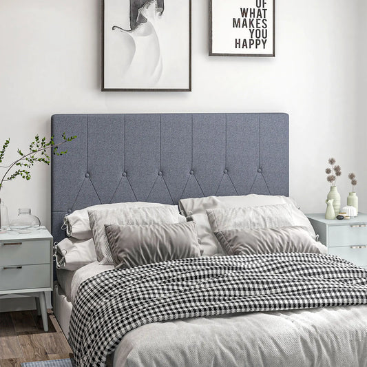 CABECERO DE CAMA LINO GRIS 160 CM MODELO HELENA image 0