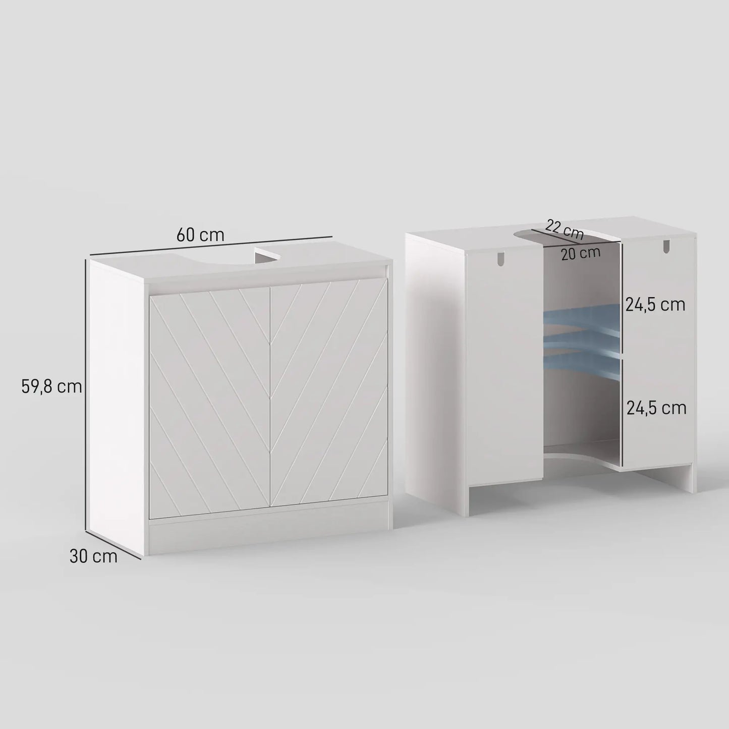 MUEBLE BAJO LAVABO BLANCORA U-60 image 1