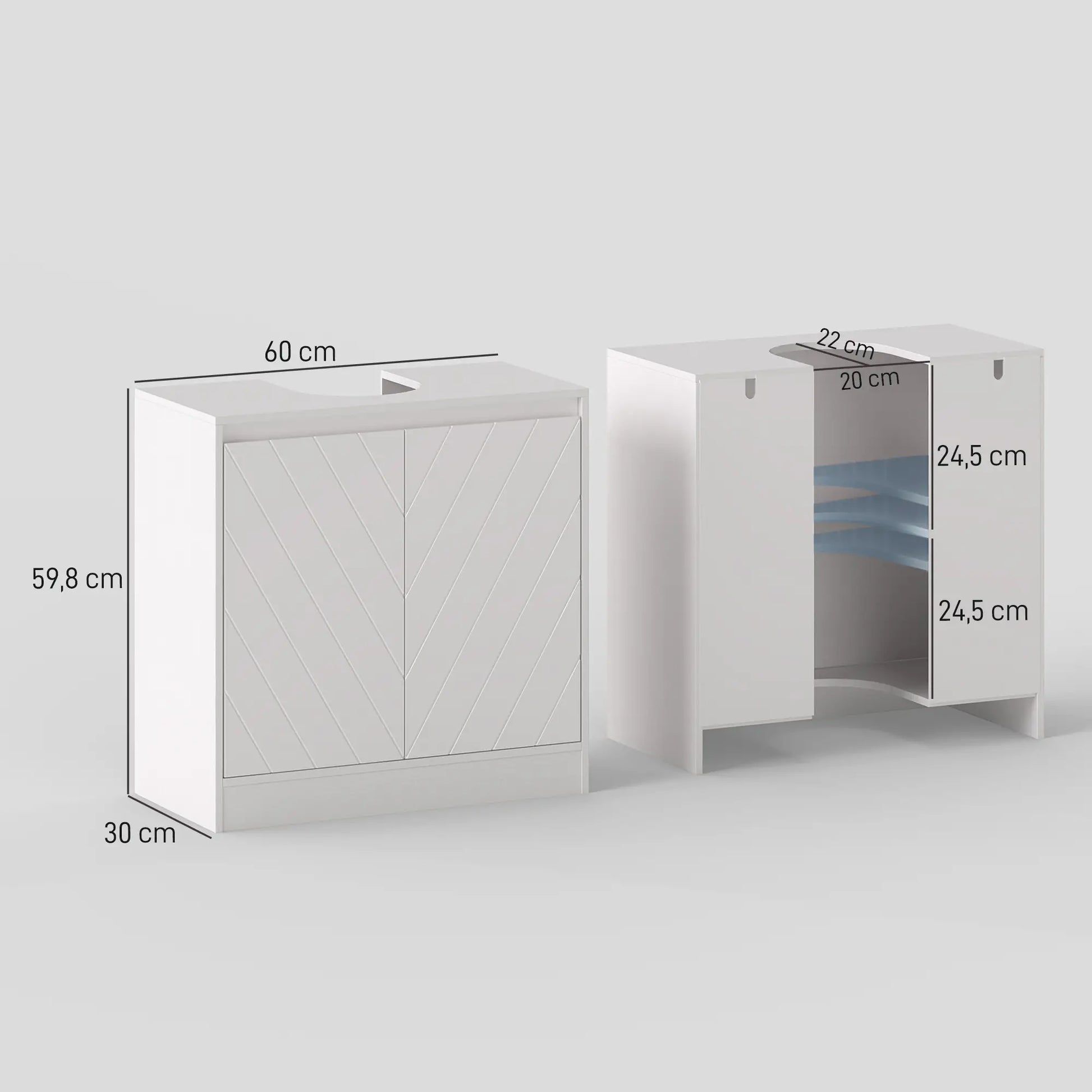 MUEBLE BAJO LAVABO BLANCORA U-60 image 1
