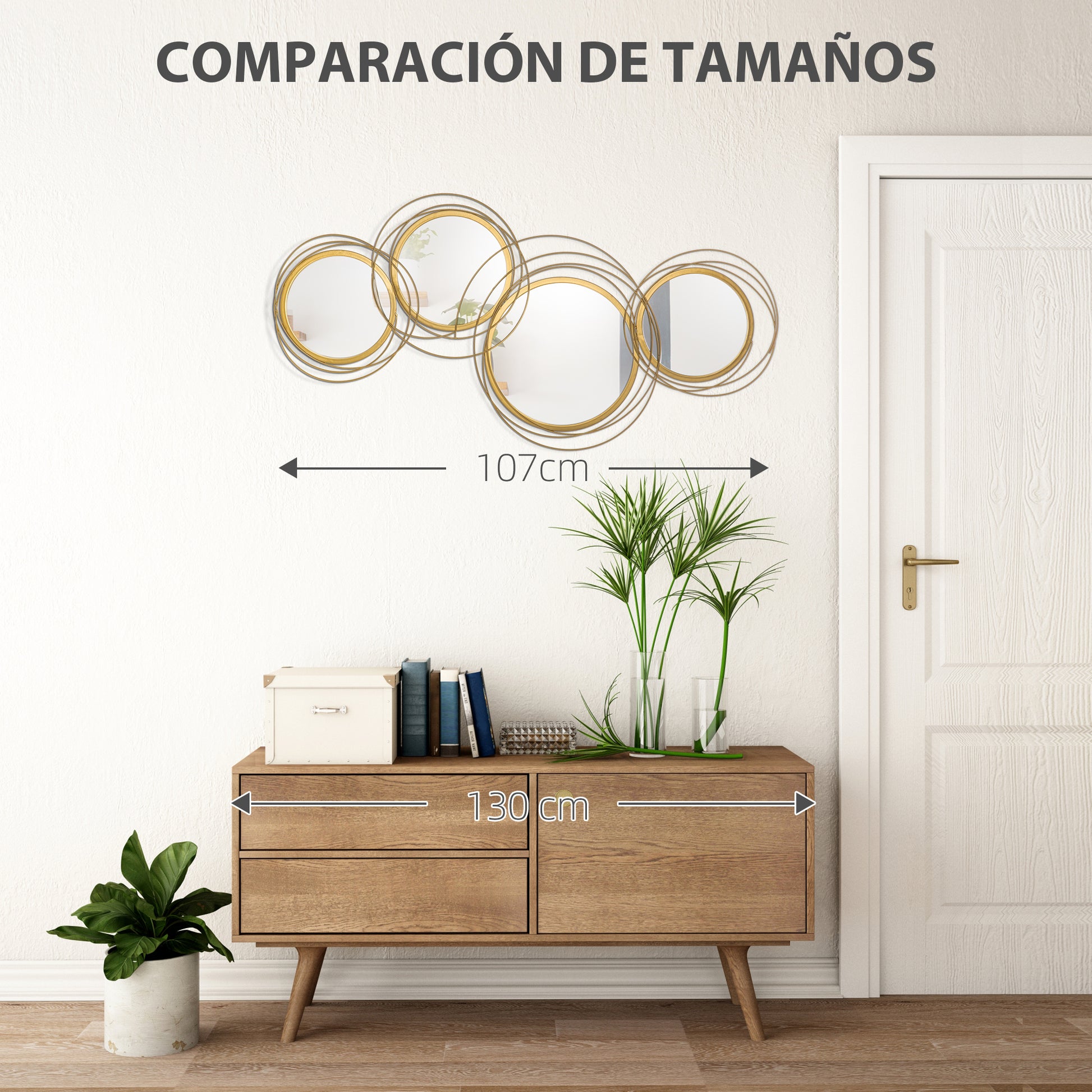 DECORACIÓN METÁLICA ESPEJOS ORBIT GOLD image 2