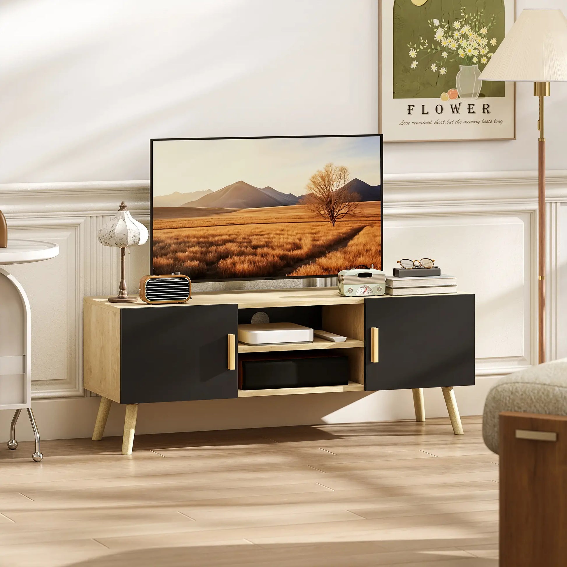 MUEBLE TV ROBLE & NEGRO 110 CM image 3