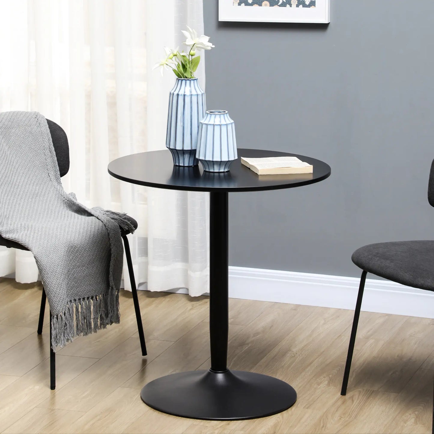 MESA DE COMEDOR REDONDA 80 CM BLANCA O NEGRA – MODELO NÁPOLES image 10